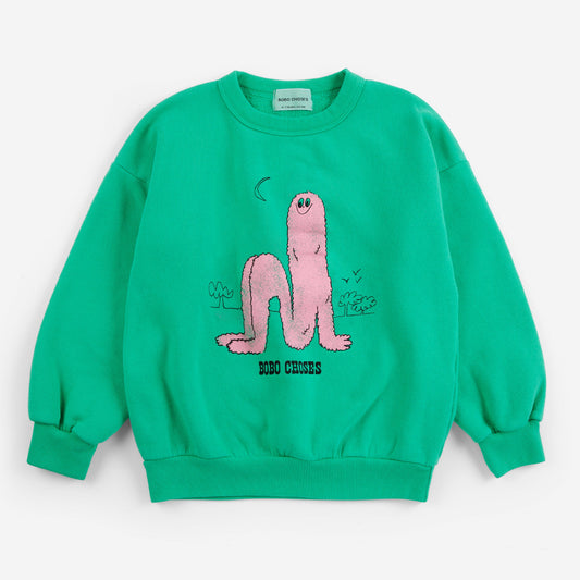 Long Puff Sweatshirts, Green