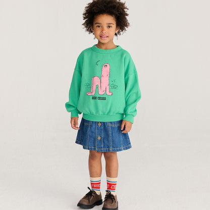 Long Puff Sweatshirts, Green