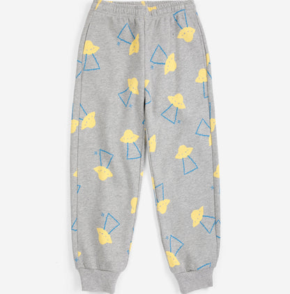 Pixel Abduction All Over Jogging Pants, Light Heather Grey