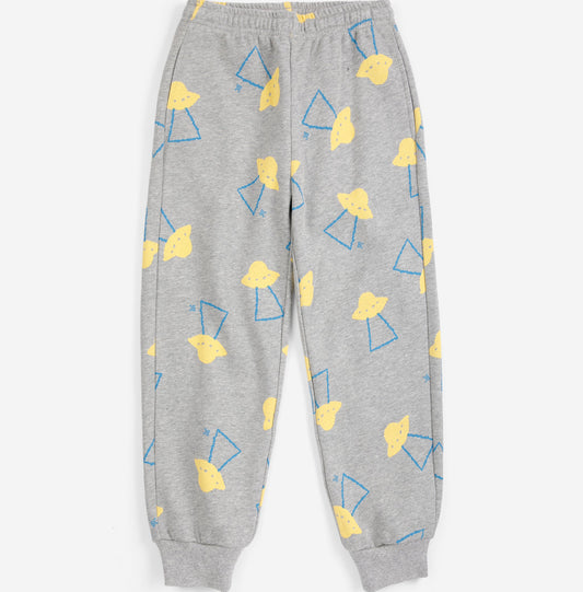 Pixel Abduction All Over Jogging Pants, Light Heather Grey