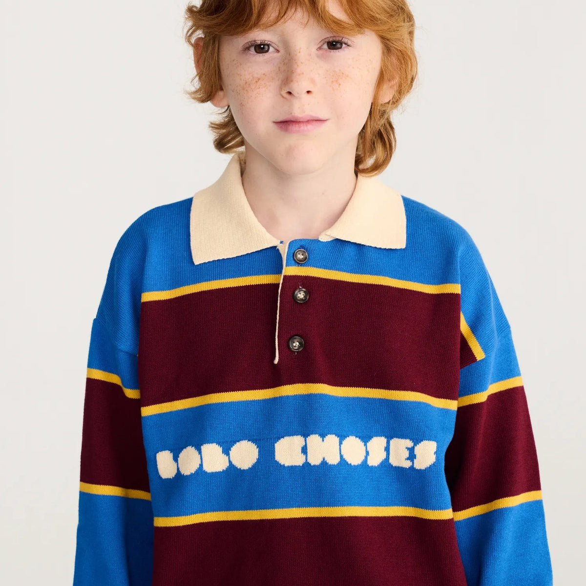 Bobo Choses Bolder Polo Jumper, Multicolor