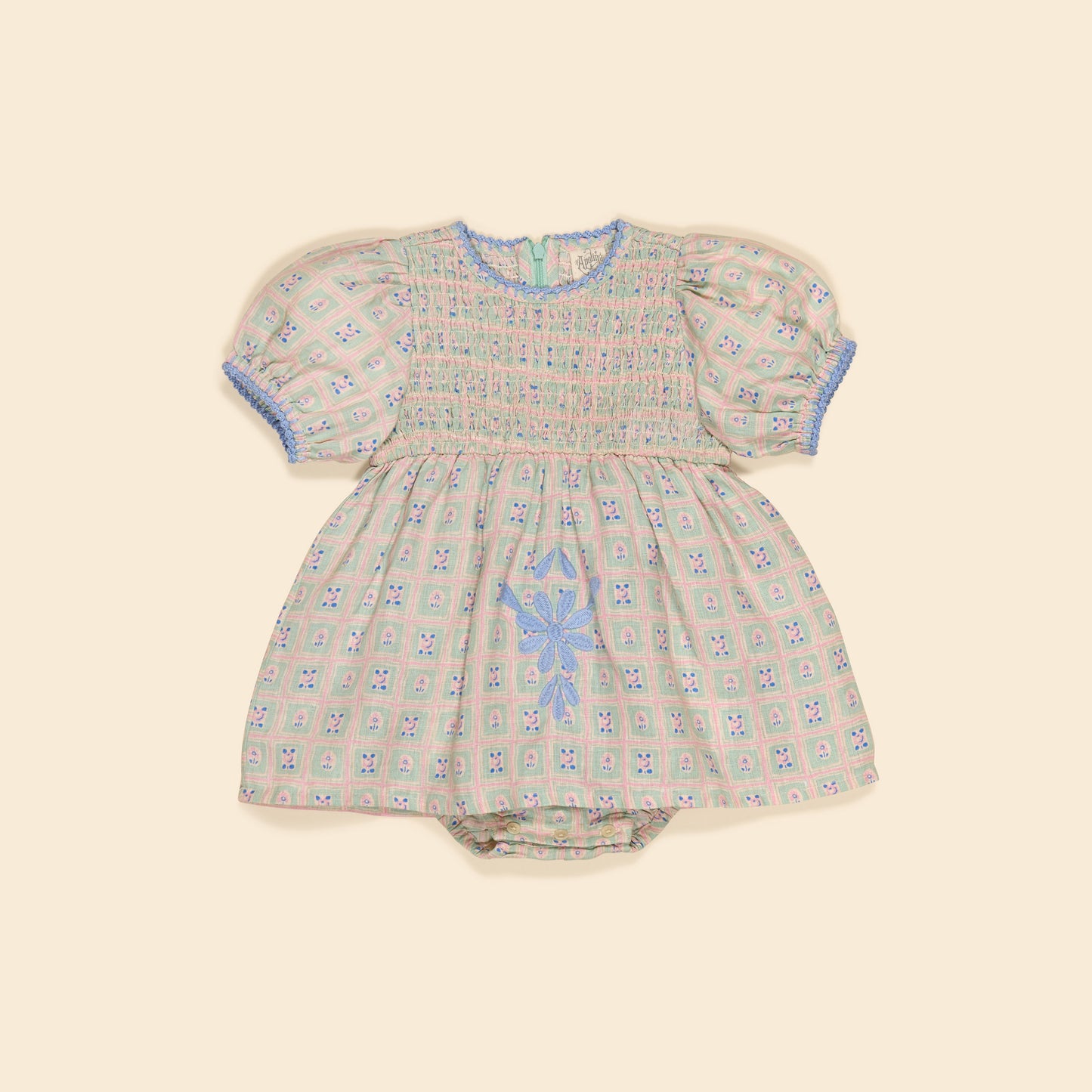 Baby Noemie Dress, Rosepanel Mint
