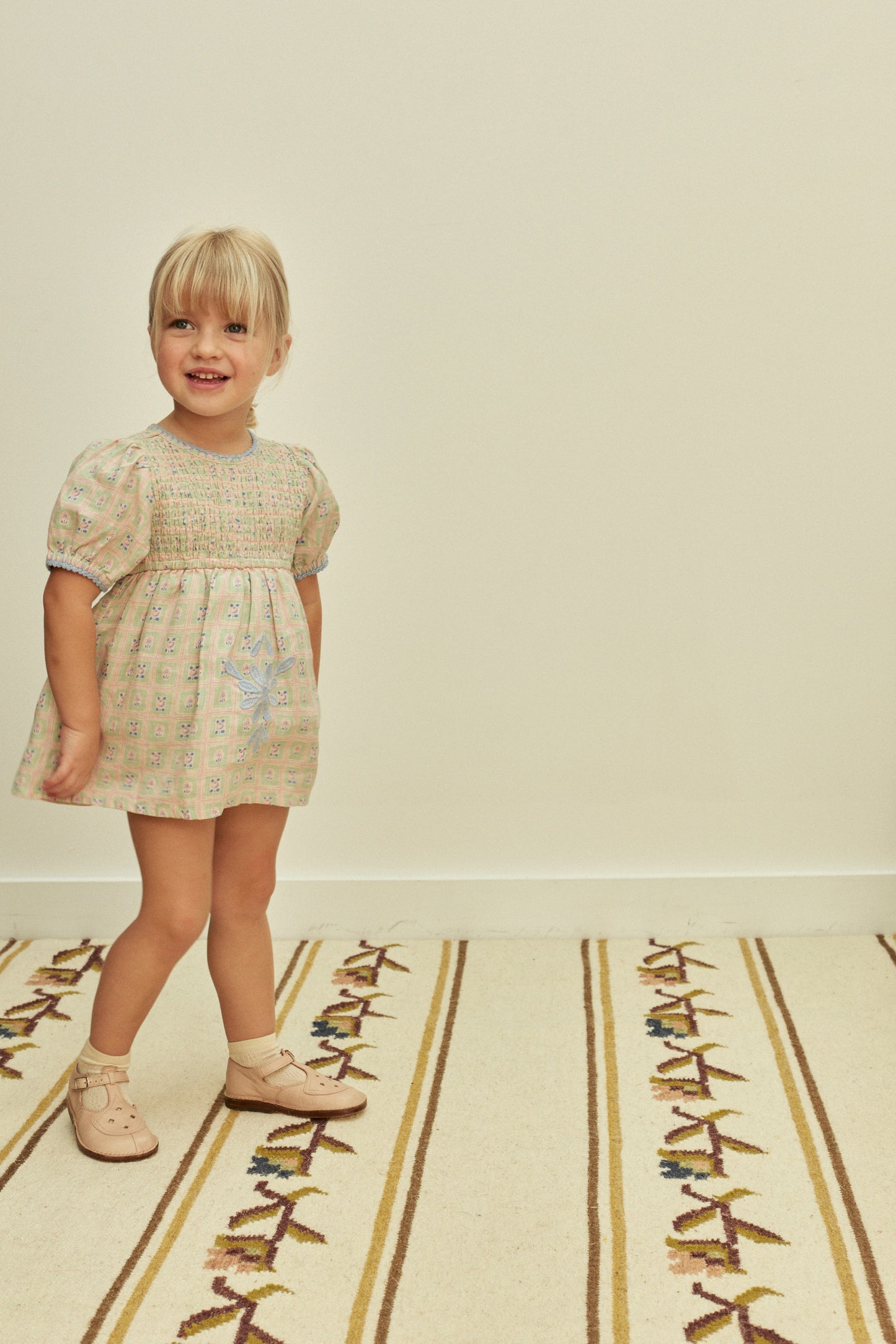 Baby Noemie Dress, Rosepanel Mint