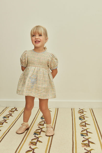 Baby Noemie Dress, Rosepanel Mint