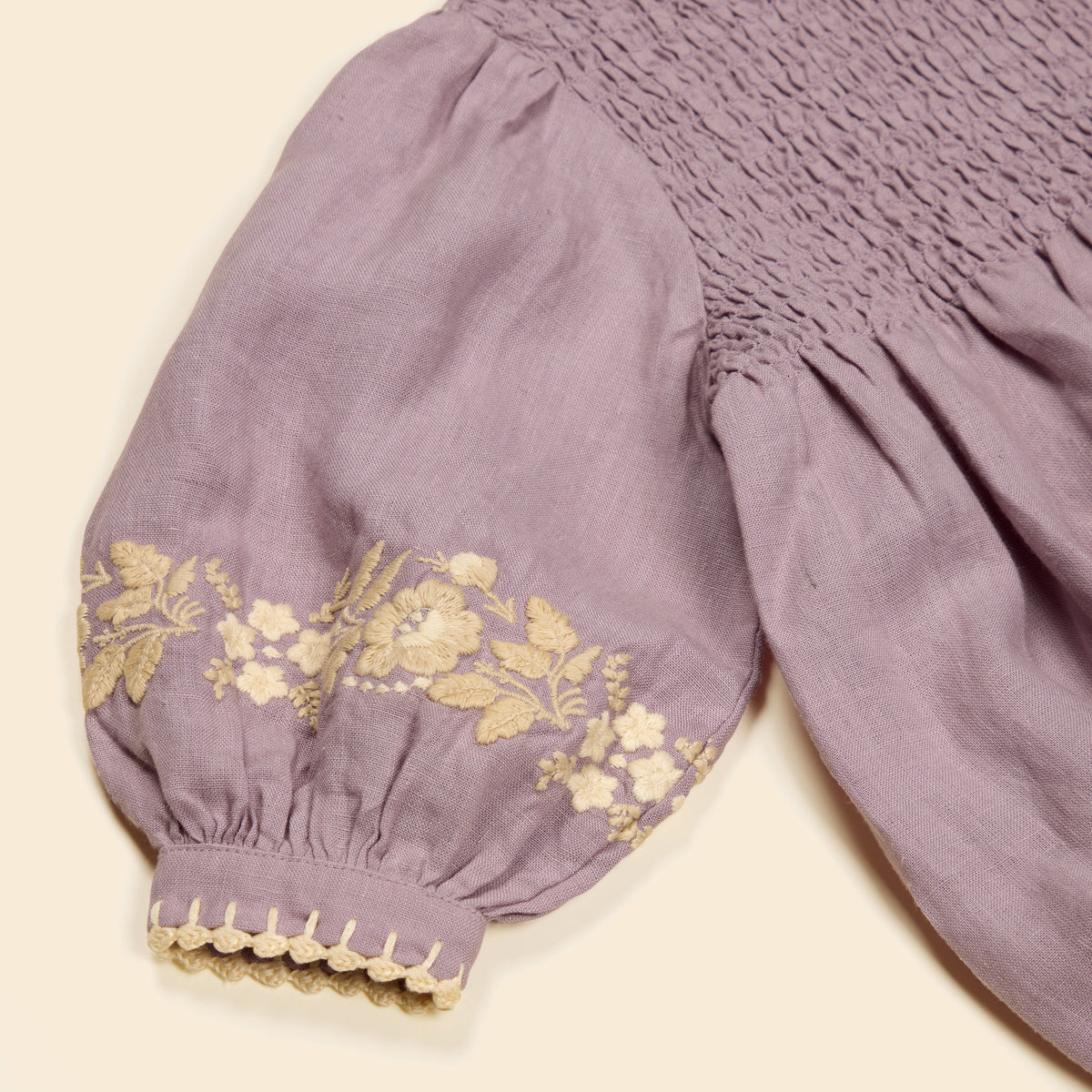 Baby Noemie Romper, Dusky Lavender
