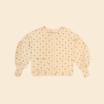Baby Simona Jersey Cardigan, Meadow Calico