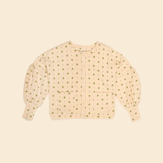 Baby Simona Jersey Cardigan, Meadow Calico