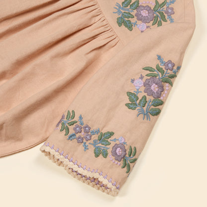 Baby Stevie LS Romper, Dried Rose