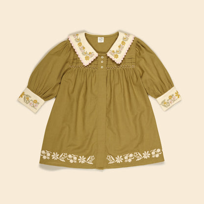 Bette Dress, Dried Moss