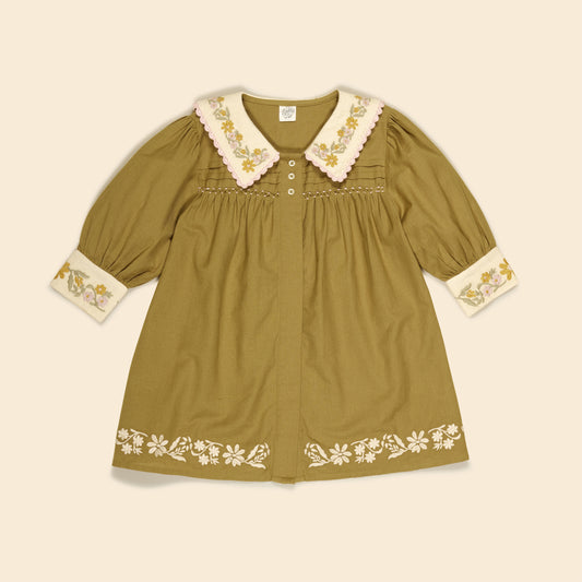Bette Dress, Dried Moss
