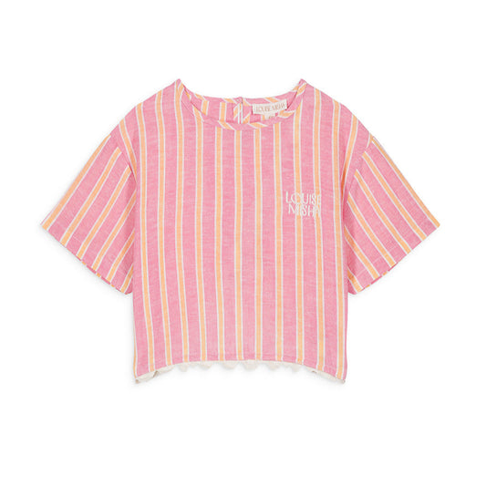 Blouse Kalistee, Pink Gelato Stripes