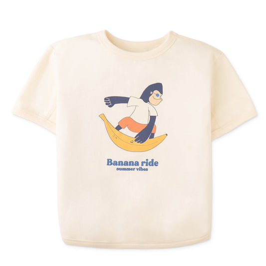 Baby Chalice Cotton Barrel Tee, Off White