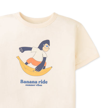 Baby Chalice Cotton Barrel Tee, Off White