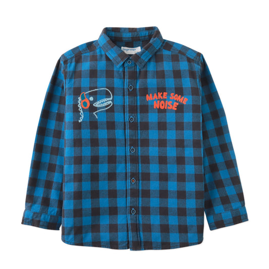 Boys Roman Long Sleeves Shirt, Blue