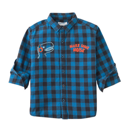 Boys Roman Long Sleeves Shirt, Blue
