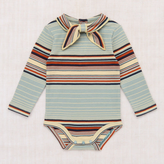 Baby Long Sleeve Scout Onesie, Overcast Patio Stripe
