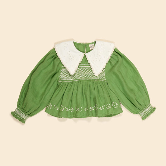 Cornelia Blouse, Retro Green