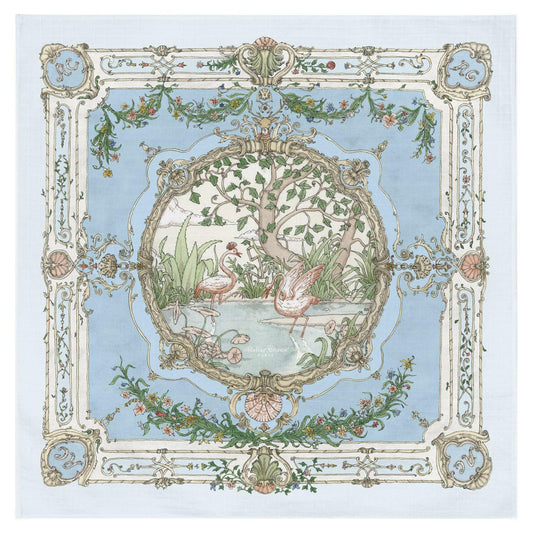 Atelier Choux Paris Organic Cotton Carrés, Tapestry Brilliant Blue