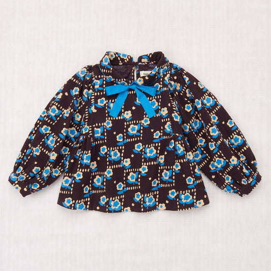 Corduroy Zora Blouse, Raisin Windowbox