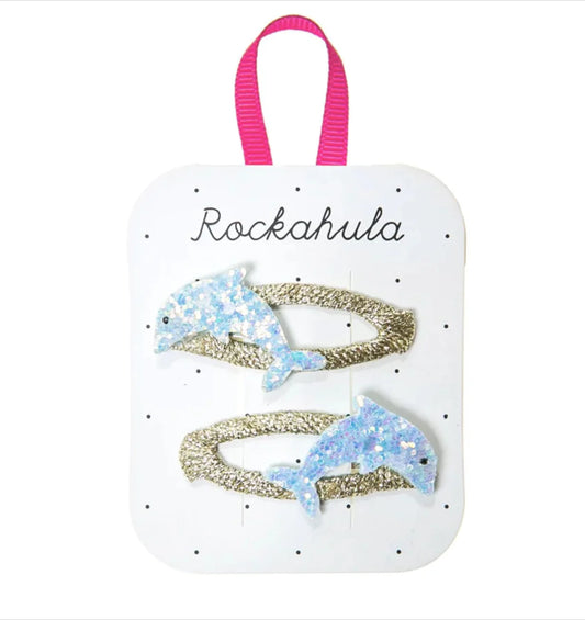 Shimmery Dolphin Clips