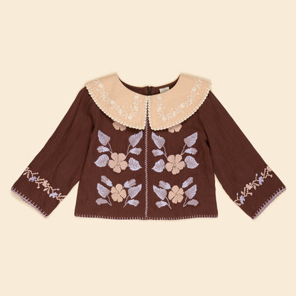 Daria Blouse, Dark Chocolate