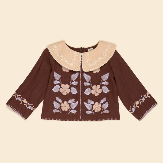 Daria Blouse, Dark Chocolate