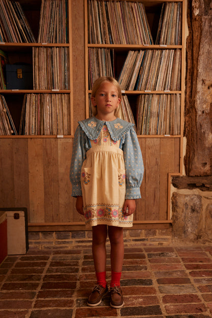 Dionne Blouse, Quilt Calico Blue Pebble