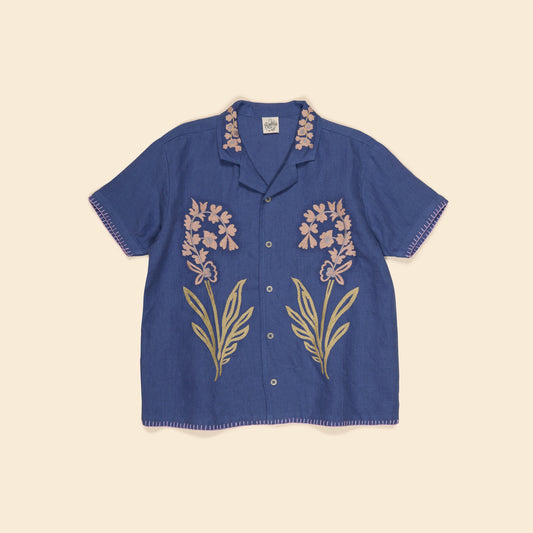 Donny Embroidered Shirts, Azul