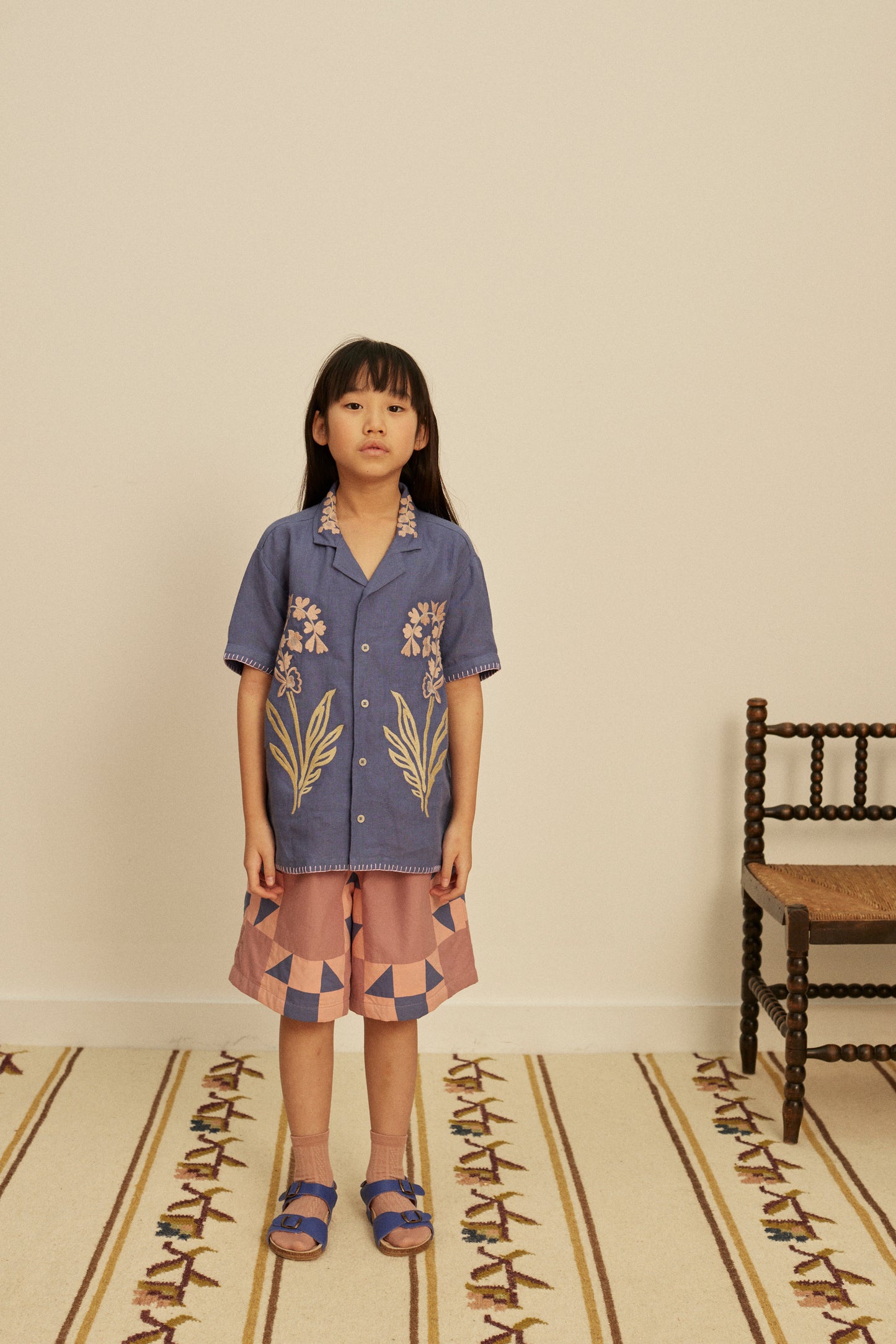 Donny Embroidered Shirts, Azul