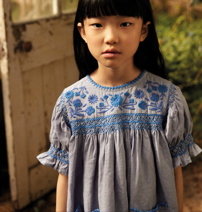 Dora Dress, Blue-Lilac