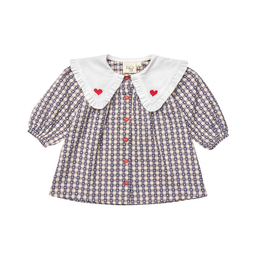 Selma Dress, Indigo Heart
