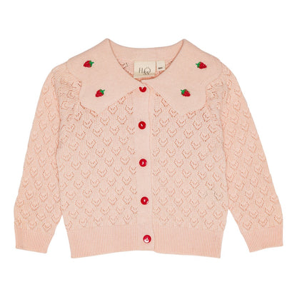 Isabel Cardigan, Light Pink & Red