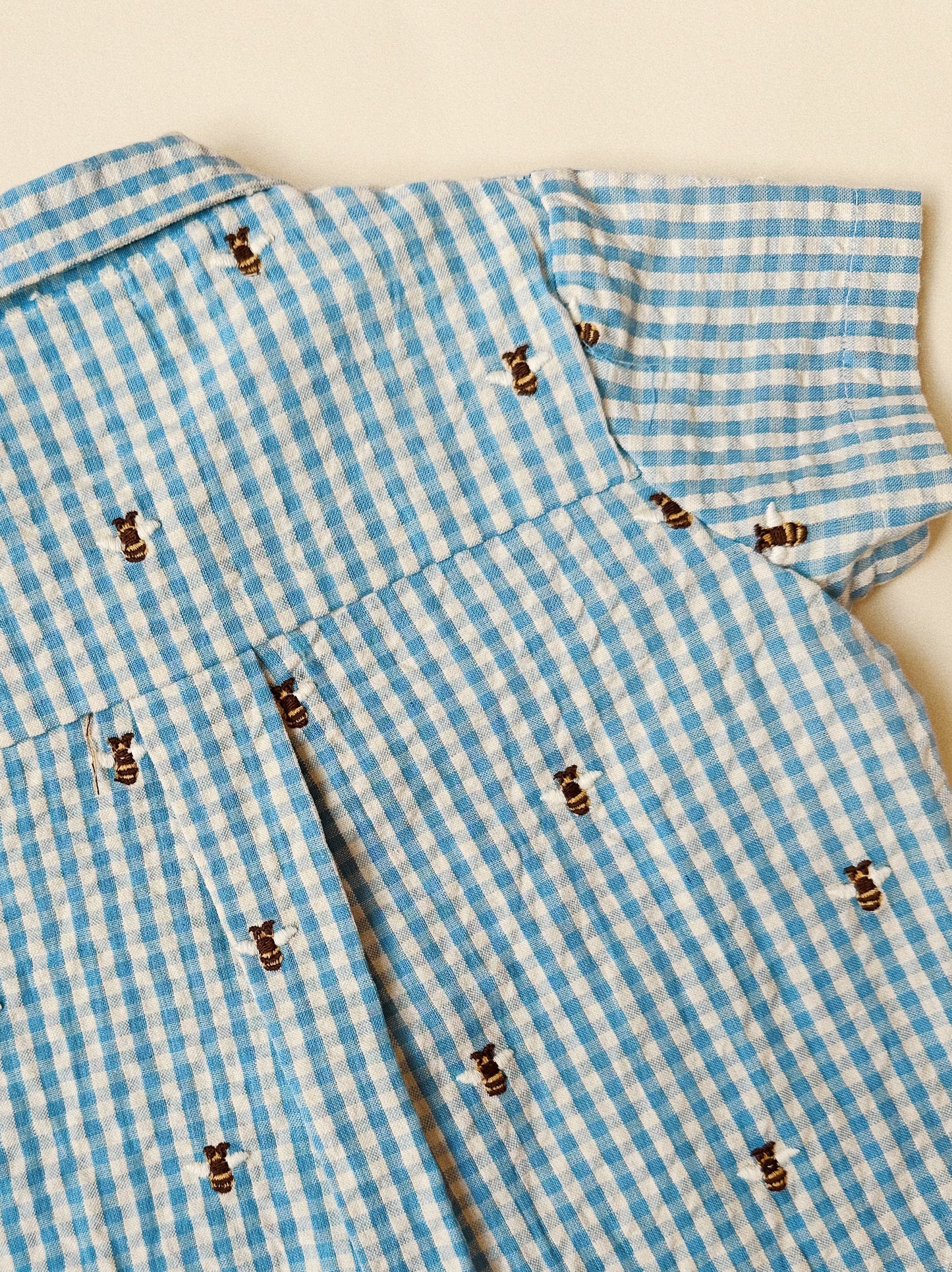 Oliver SS Shirt, Bee Gingham