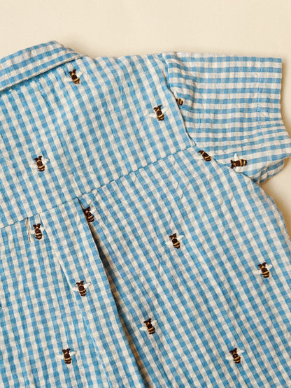 Oliver SS Shirt, Bee Gingham