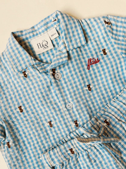 Oliver SS Shirt, Bee Gingham