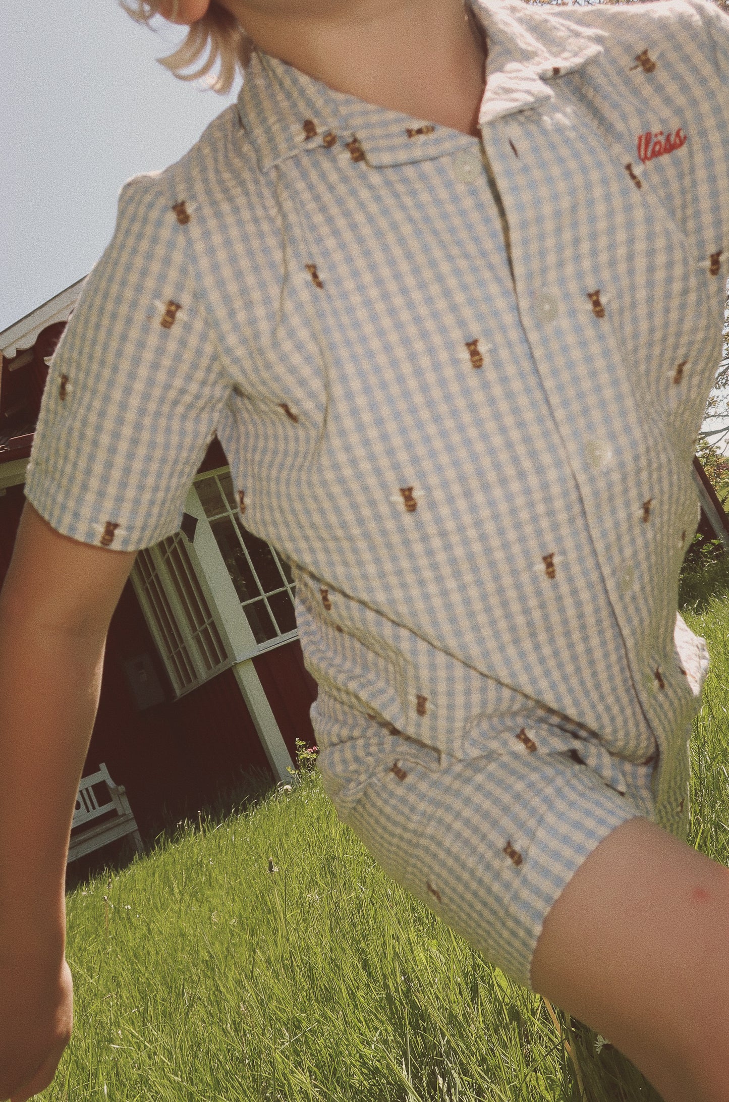 Oliver SS Shirt, Bee Gingham