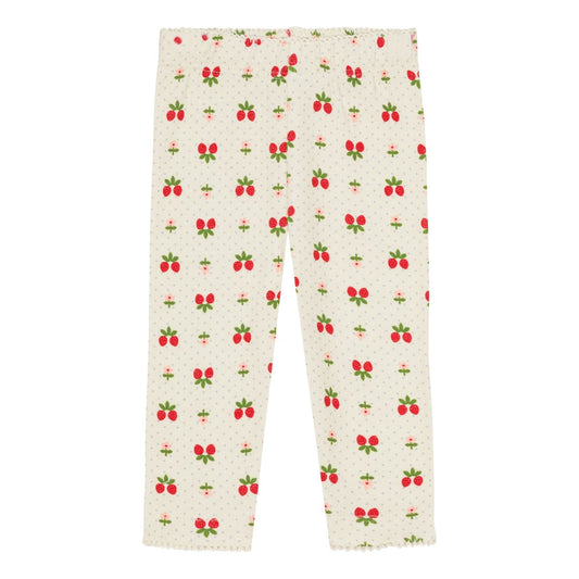 Sofia Jersey Basic Leggings, Soft White Berry