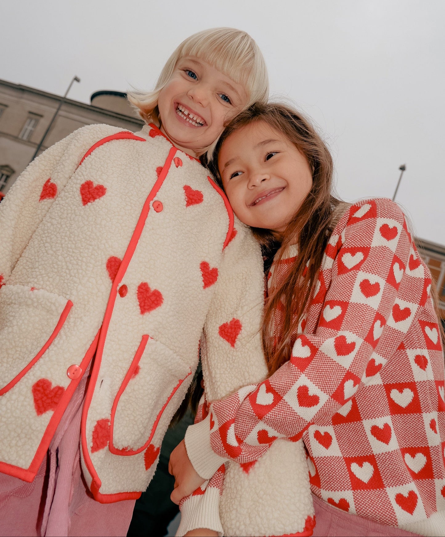 Simone Fleece Jacket, Soft White Heart