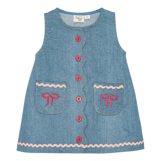 Hazel Dress, Mid Blue Rinse