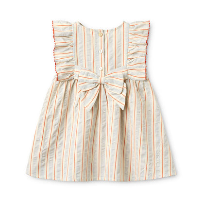 Robin Dress, Blue-tangerine stripe