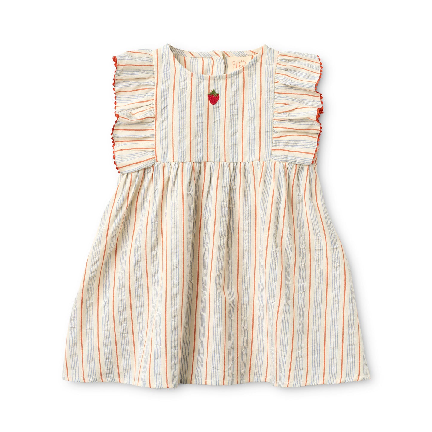 Robin Dress, Blue-tangerine stripe