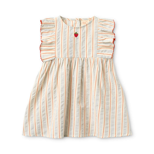 Robin Dress, Blue-tangerine stripe