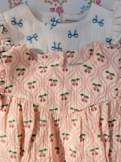 CoCo Romper GOTS, Cherry Pink