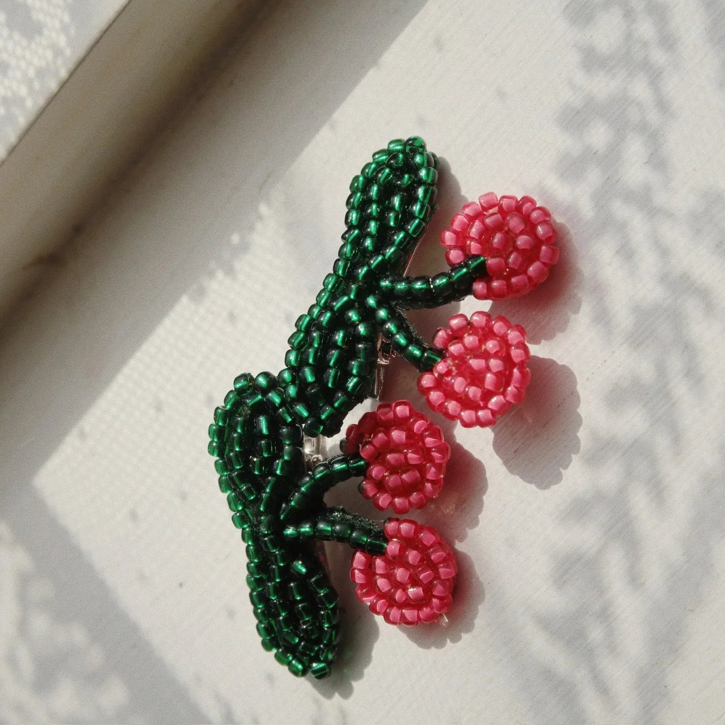 2 Pack Pearly Hair Clips, Cherry