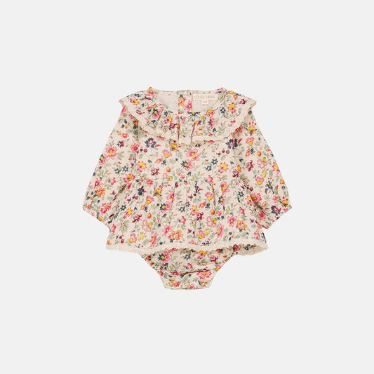 Rompers India, Cream Wild Flowers
