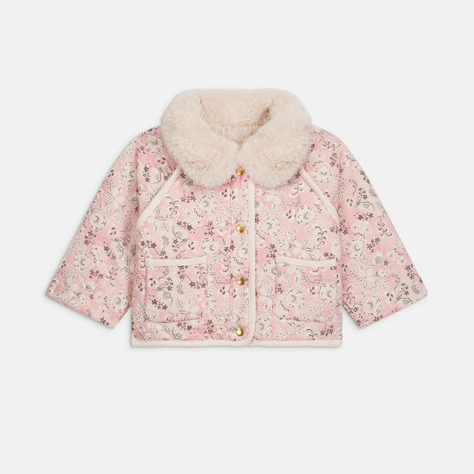 Jasmina Reversible Coat, Pink Linden Blossom