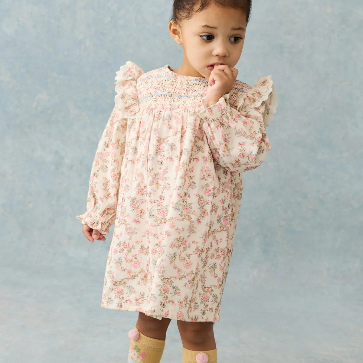 Saralou Dress, Carnation Vale Cream