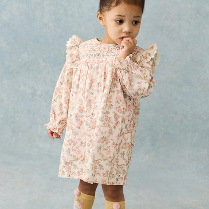 Saralou Dress, Carnation Vale Cream
