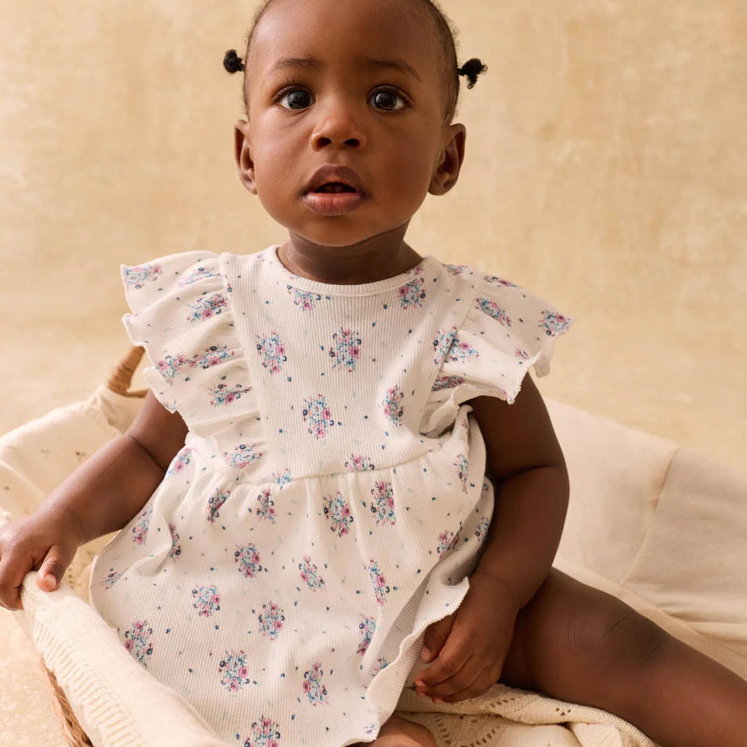 Rompers Lena, Cream Flower Dunes