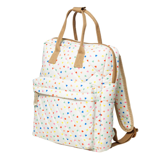 Rainbow Hearts Quilted Rucksack